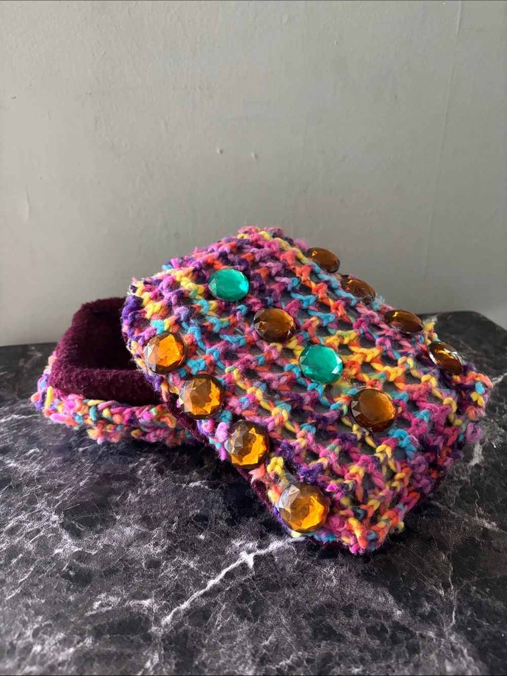 Handmade Multicolor Knit Organizer